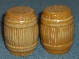 Frankoma barrel shakers glazed desert gold